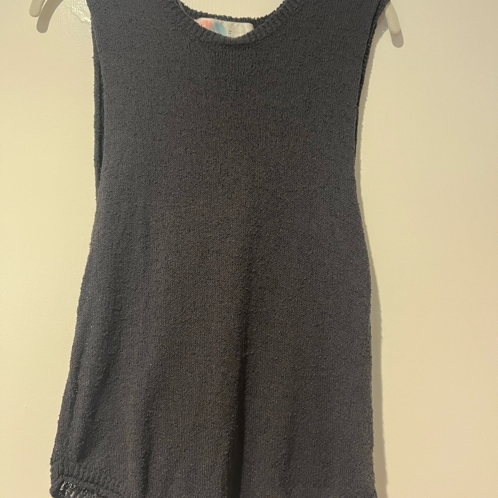 Free People Beach Gray Sleeveless Top